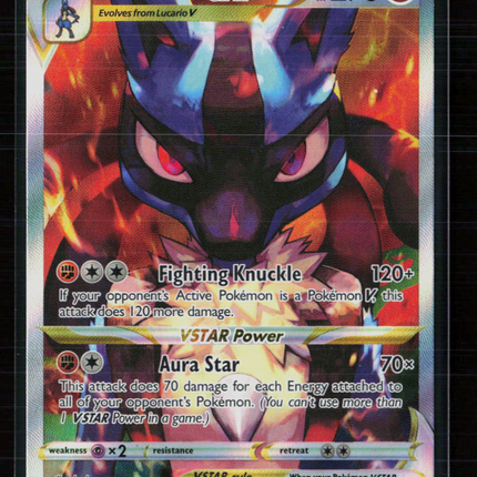 Pokemon 2023 Crown Zenith Lucario VSTAR FA #SWSH291