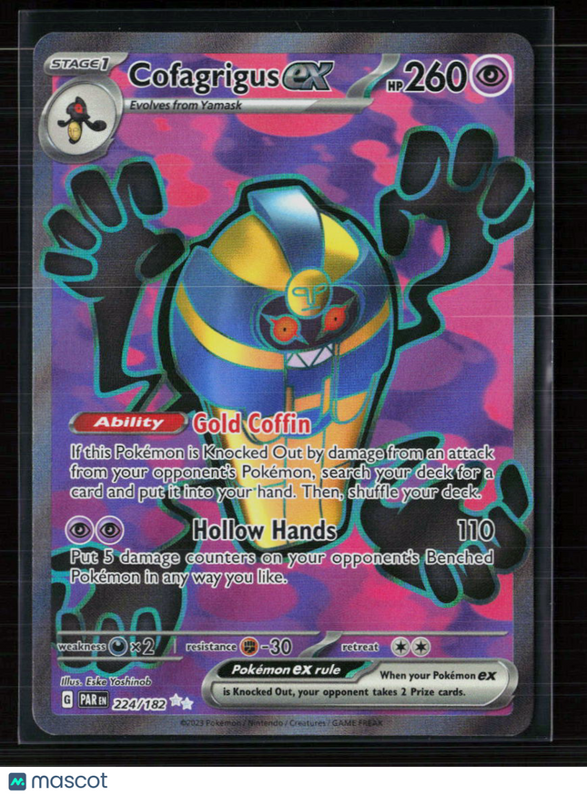 Pokemon 2023 Paradox Rift Cofagrigus EX UR #224/182