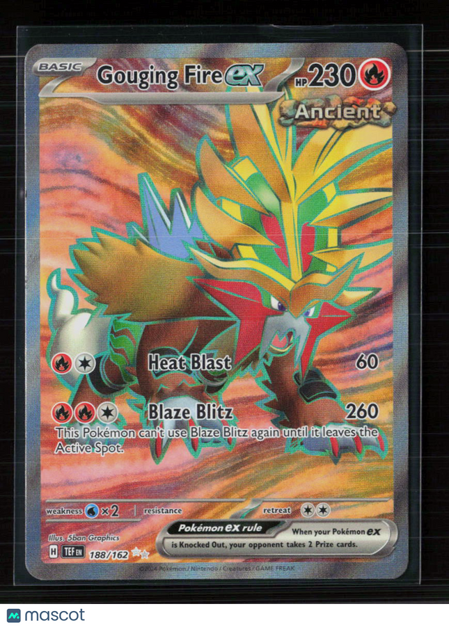 Pokemon 2024 Temporal Forces Gouging Fire EX UR FA #188/162