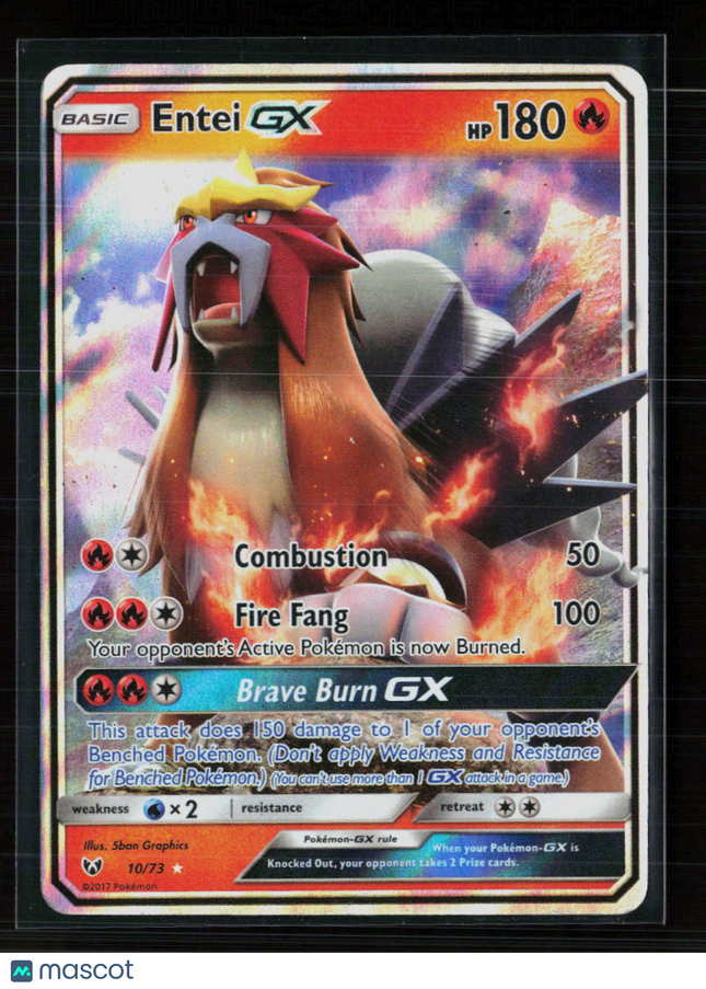 Pokemon 2017 Shining Legends Entei GX #10/73