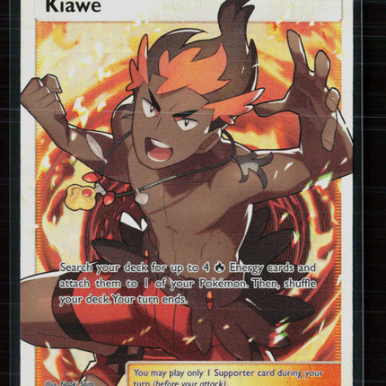 Pokemon 2017 Burning Shadows Kiawe FA #144/147