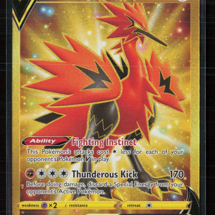 Pokemon 2022 Brilliant Stars Galarian Zapdos V SR UR #182/172