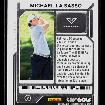 2026 Panini Contenders LIV Golf Michael La Sasso #17 Variation RC