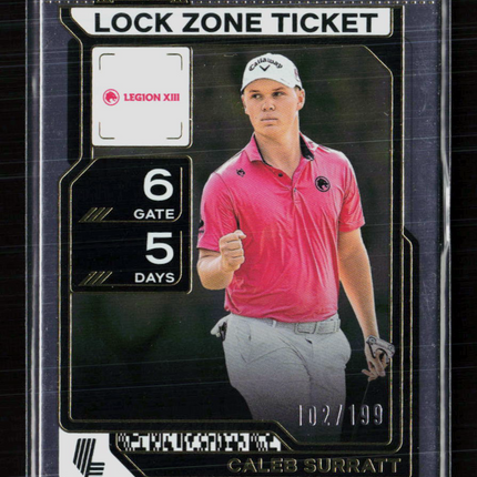 2026 Panini Contenders LIV Golf Caleb Surratt 27 Lock Zone Ticket Variation /199