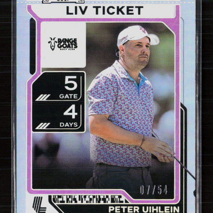 2026 Panini Contenders LIV Golf Peter Uihlein #33 Ticket Pink 07/54
