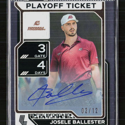 2026 Panini Contenders LIV Golf Josele Ballester #14 Playoff Ticket 02/12 Auto