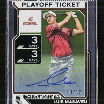 2026 Panini Contenders LIV Golf Luis Masaveu #30 Playoff Ticket 01/12 Auto
