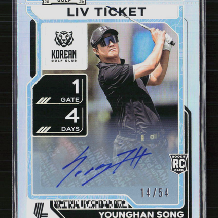 2026 Panini Contenders LIV Golf Younghan Song #23 Ticket Variation 14/54 RC Auto