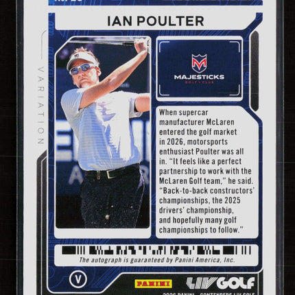 2026 Panini Contenders LIV Golf Ian Poulter #28 23/25 Auto