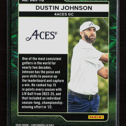 2026 Panini Contenders LIV Golf Dustin Johnson #INH-10 In The Hunt 95/99