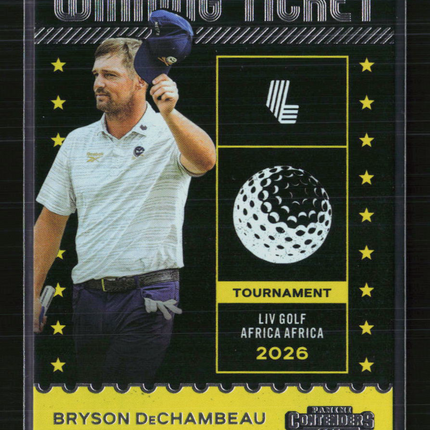 2026 Panini Contenders LIV Golf Winning Ticket Bryson DeChambeau #WT-5