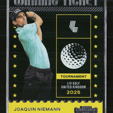 2026 Panini Contenders LIV Golf Winning Ticket Joaquin Niemann #WT-8