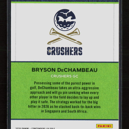 2026 Panini Contenders LIV Golf Pin Seekers Bryson DeChambeau #PS-3
