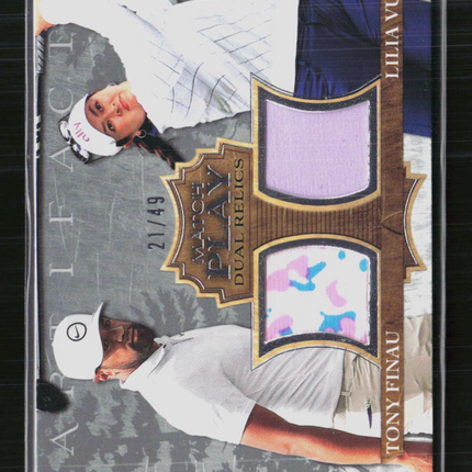 2026 Upper Deck Artifacts Golf Tony Finau Lilia Vu #MP-VF Dual Relics 21/49
