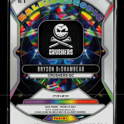 2025 Panini Prizm LIV Golf Kaleidoscopic Bryson DeChambeau #1 Teal 195/275