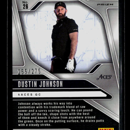 2025 Panini Prizm LIV Golf Dustin Johnson #26 Teal 255/275