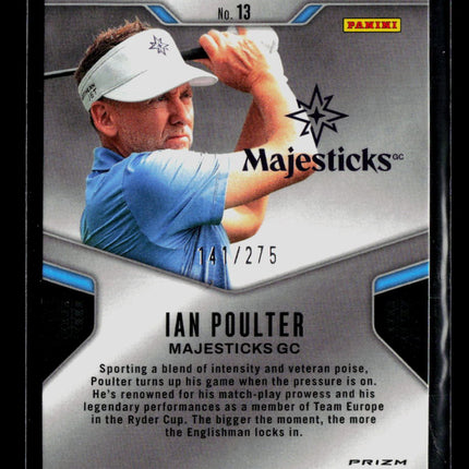 2025 Panini Prizm LIV Golf Ian Poulter #13 Dominance Teal 141/275