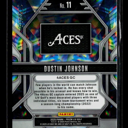 2025 Panini Prizm LIV Golf Prizmatic Dustin Johnson #11 /250