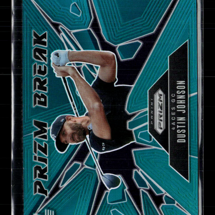 2025 Panini Prizm LIV Golf Prizm Break Dustin Johnson #15 Teal /275