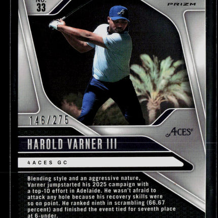 2025 Panini Prizm LIV Golf Harold Varner III #33 Teal 146/275