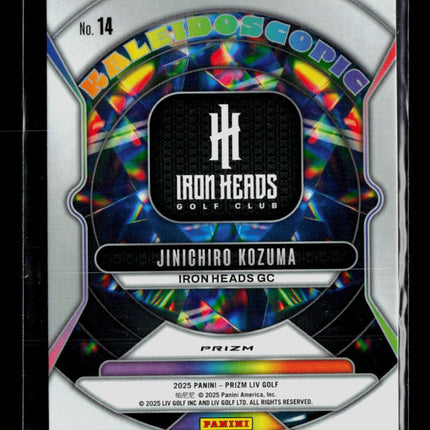 2025 Panini Prizm LIV Golf Kaleidoscopic Jinichiro Kozuma #14 Teal 083/275