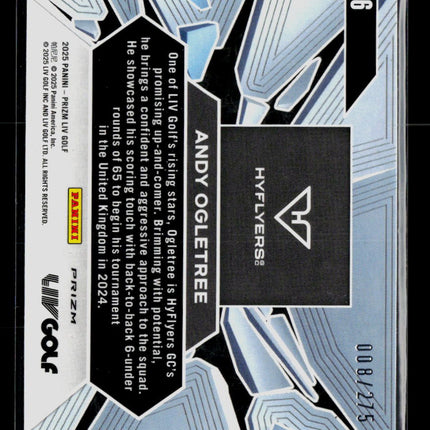 2025 Panini Prizm LIV Golf Prizm Break Andy Ogletree #6 Teal /275