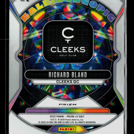 2025 Panini Prizm LIV Golf Kaleidoscopic Richard Bland #2 Teal 122/275