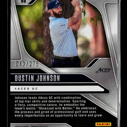 2025 Panini Prizm LIV Golf Dustin Johnson #68 Teal 043/275