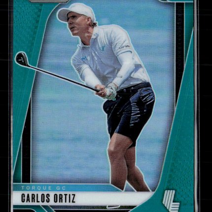 2025 Panini Prizm LIV Golf Carlos Ortiz #47 Teal 218/275