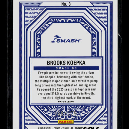 2025 Panini Prizm LIV Golf Aces Brooks Koepka #3 /275