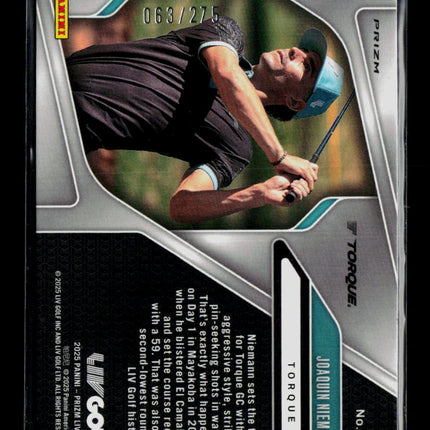 2025 Panini Prizm LIV Golf Joaquin Niemann #96 Teal 063/275