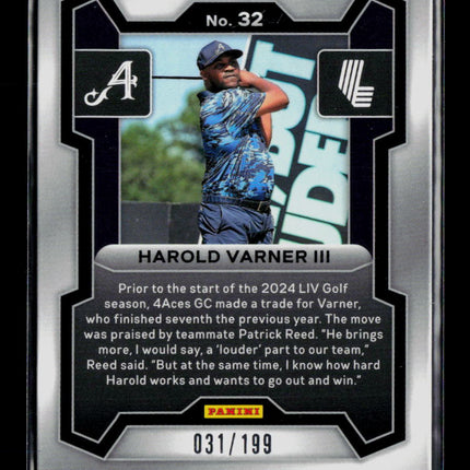 2024 Panini Prizm LIV Golf Harold Varner III #32 Teal 031/199
