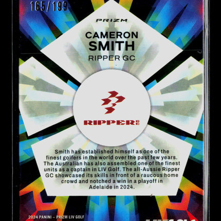 2024 Panini Prizm LIV Golf Kaleidoscopic Cameron Smith #15 165/199