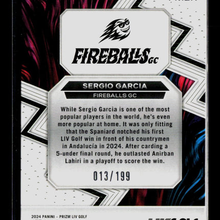2024 Panini Prizm LIV Golf Fearless Sergio Garcia #13 013/199
