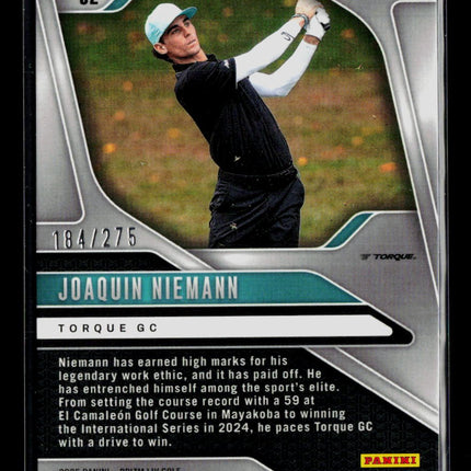 2025 Panini Prizm LIV Golf Joaquin Niemann #82 Teal 184/275