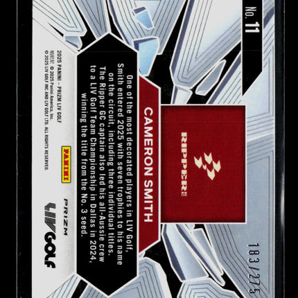 2025 Panini Prizm LIV Golf Cameron Smith #11 183/275