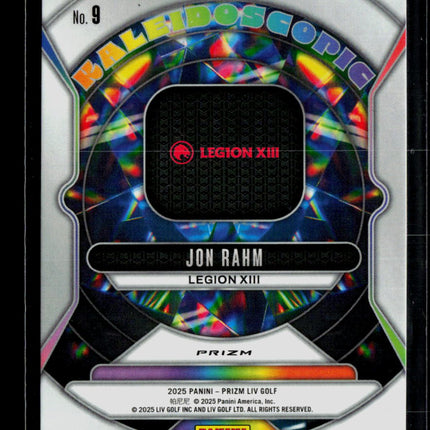 2025 Panini Prizm LIV Golf Kaleidoscopic Jon Rahm #9 Teal 166/275