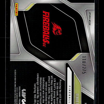 2025 Panini Prizm LIV Golf Sergio Garcia #13 Teal 110/275