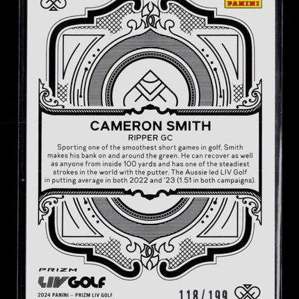 2024 Panini Prizm LIV Golf Aces Cameron Smith #10 118/199