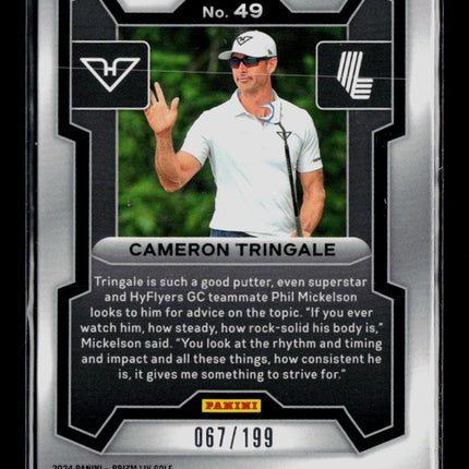 2024 Panini Prizm LIV Golf Cameron Tringale #49 Teal 067/199