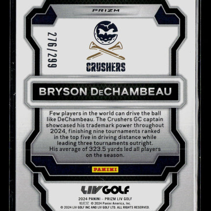 2024 Panini Prizm LIV Golf Bryson DeChambeau #97 Pulsar