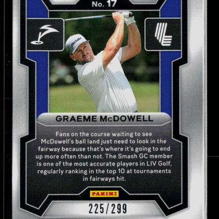 2024 Panini Prizm LIV Golf Graeme McDowell #17 Blue Pulsar 225/299
