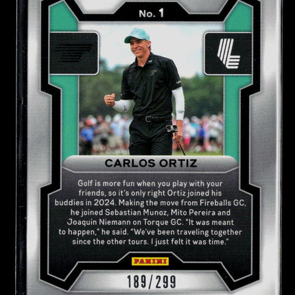 2024 Panini Prizm LIV Golf Carlos Ortiz #1 RC 189/299