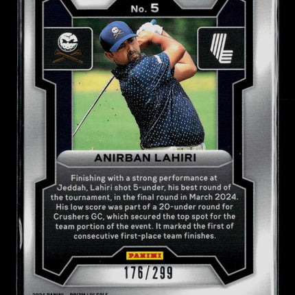 2024 Panini Prizm LIV Golf Anirban Lahiri #5 Disco RC 176/299