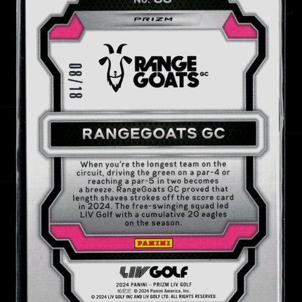 2024 Panini Prizm LIV Golf #88 Green 08/18 Rtange Goats