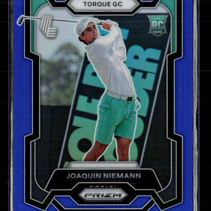 2024 Panini Prizm LIV Golf Joaquin Niemann #55 Blue 18/99 RC