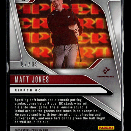 2025 Panini Prizm LIV Golf Matt Jones #15 Blue 87/99
