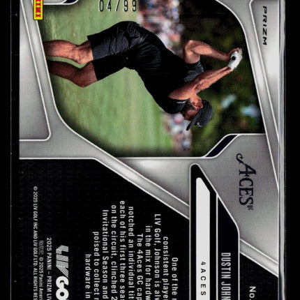 2025 Panini Prizm LIV Golf Dustin Johnson #84 Blue 04/99