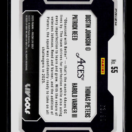 2025 Panini Prizm LIV Golf Varner III Reed Pieters Johnson #55 Blue /99