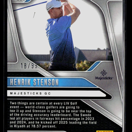 2025 Panini Prizm LIV Golf Henrik Stenson #20 Blue 18/99